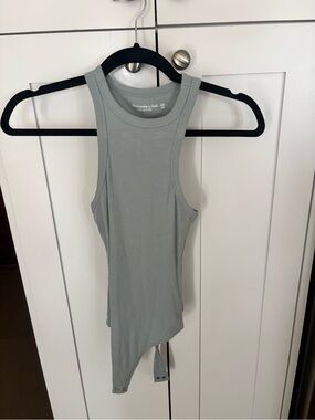 Abercrombie & Fitch Teal/Sage Ribbed Racerback Bodysuit
